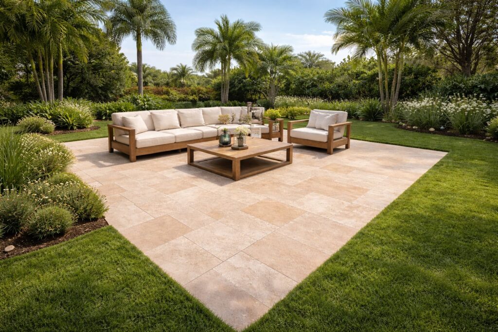 CREAM BEIGE TRAVERTINE CROSS CUT