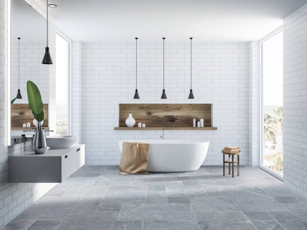 BLUESTONE BARDIGLIO PATTERN SET BRUSHED