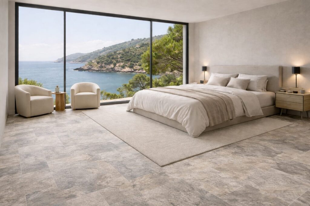 SILVER GREY CROSS CUT TRAVERTINE