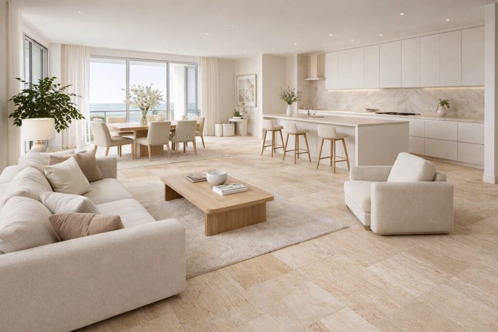 CREAM BEIGE VEIN CUT TRAVERTINE