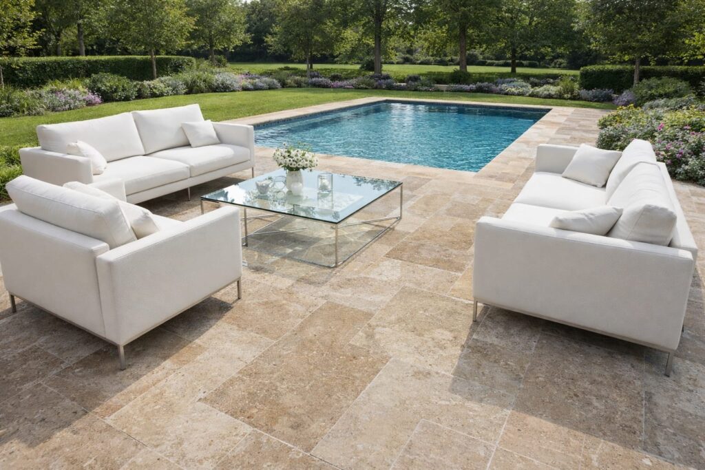 CREAM DARK TRAVERTINE PATTERN SET