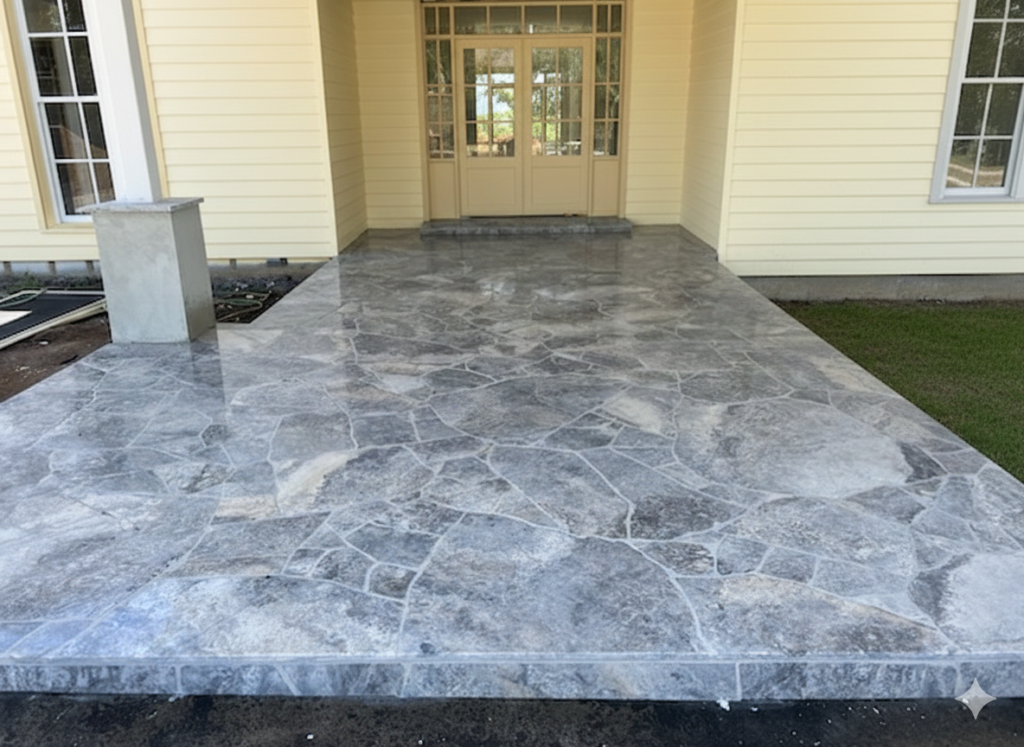 SILVER GREY CRAZY PAVERS TRAVERTINE